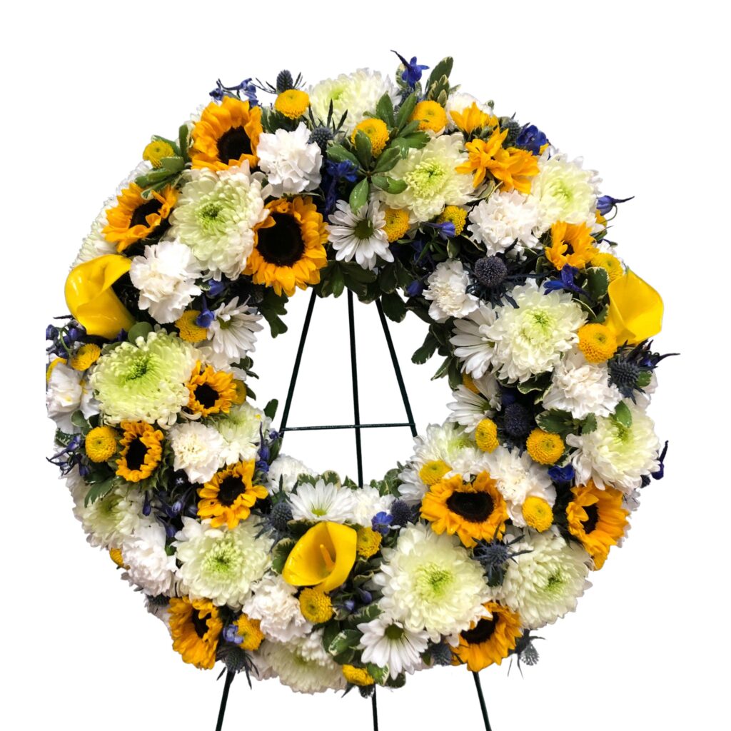 Dearest Remembrance Standing Wreath | Wedding Flowers Roswell